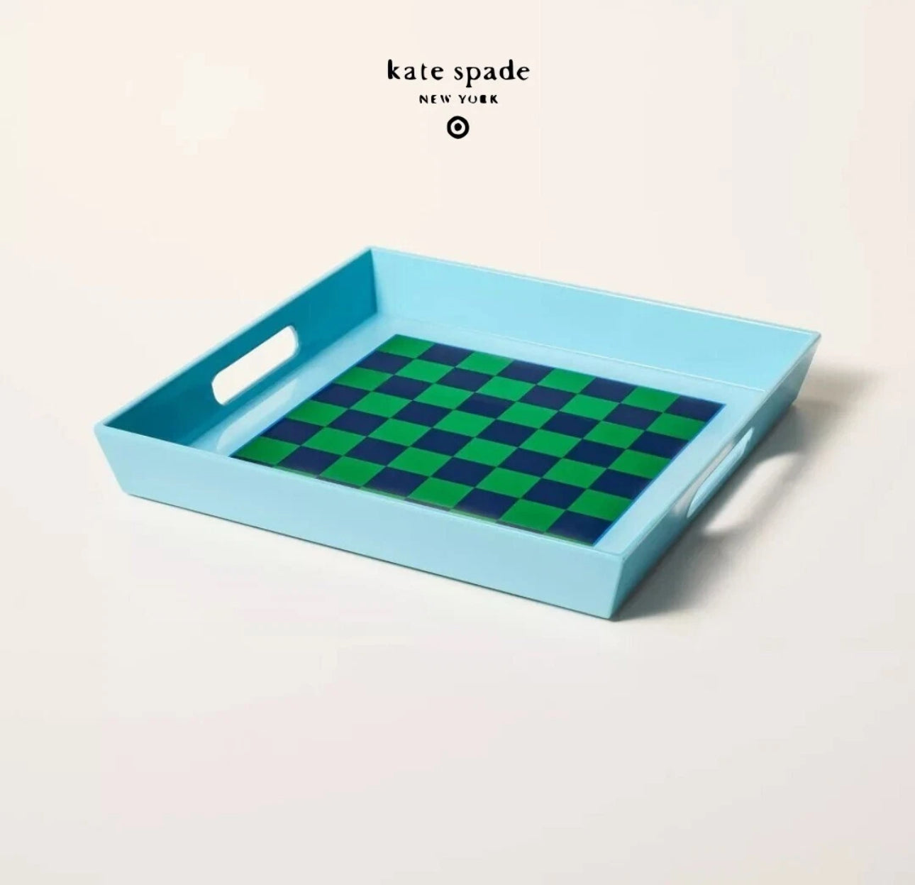 Kate Spade New York x Target Melamine 2-in-1 Checkers Serving Tray