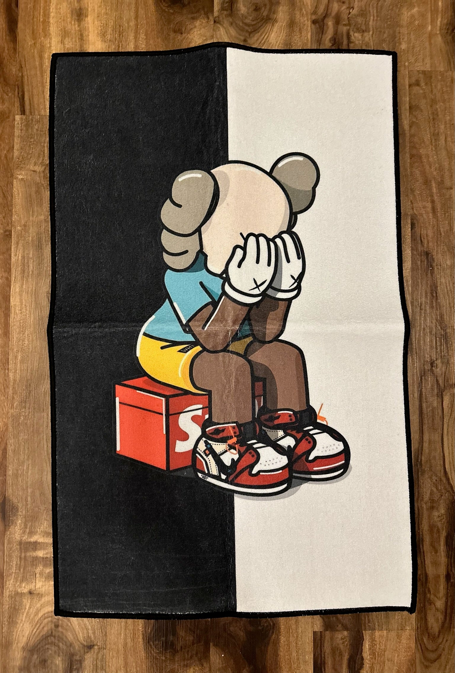 Kaws-supreme-hypebeast-Jordan’s-rug-decoration