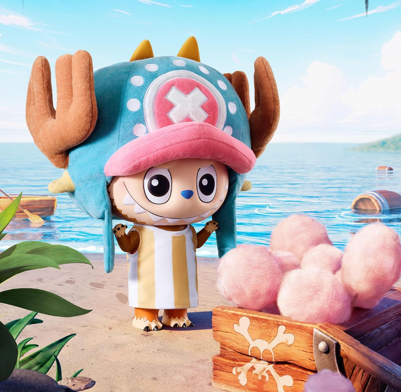 POP MART MEGA LABUBU 400% Tony Tony Chopper 13.8in/35cm Figurine, Toys for Mordern Home Décor, Collectible Art Toy, 1PC