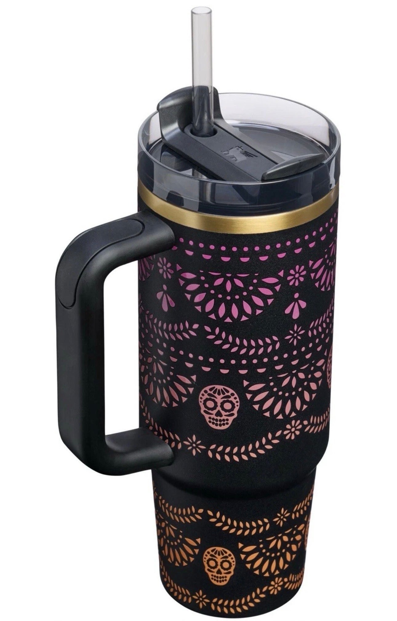 Stanley Dia De Los Muertos Tumbler Midnight Catrina 30 oz Quencher H2.0