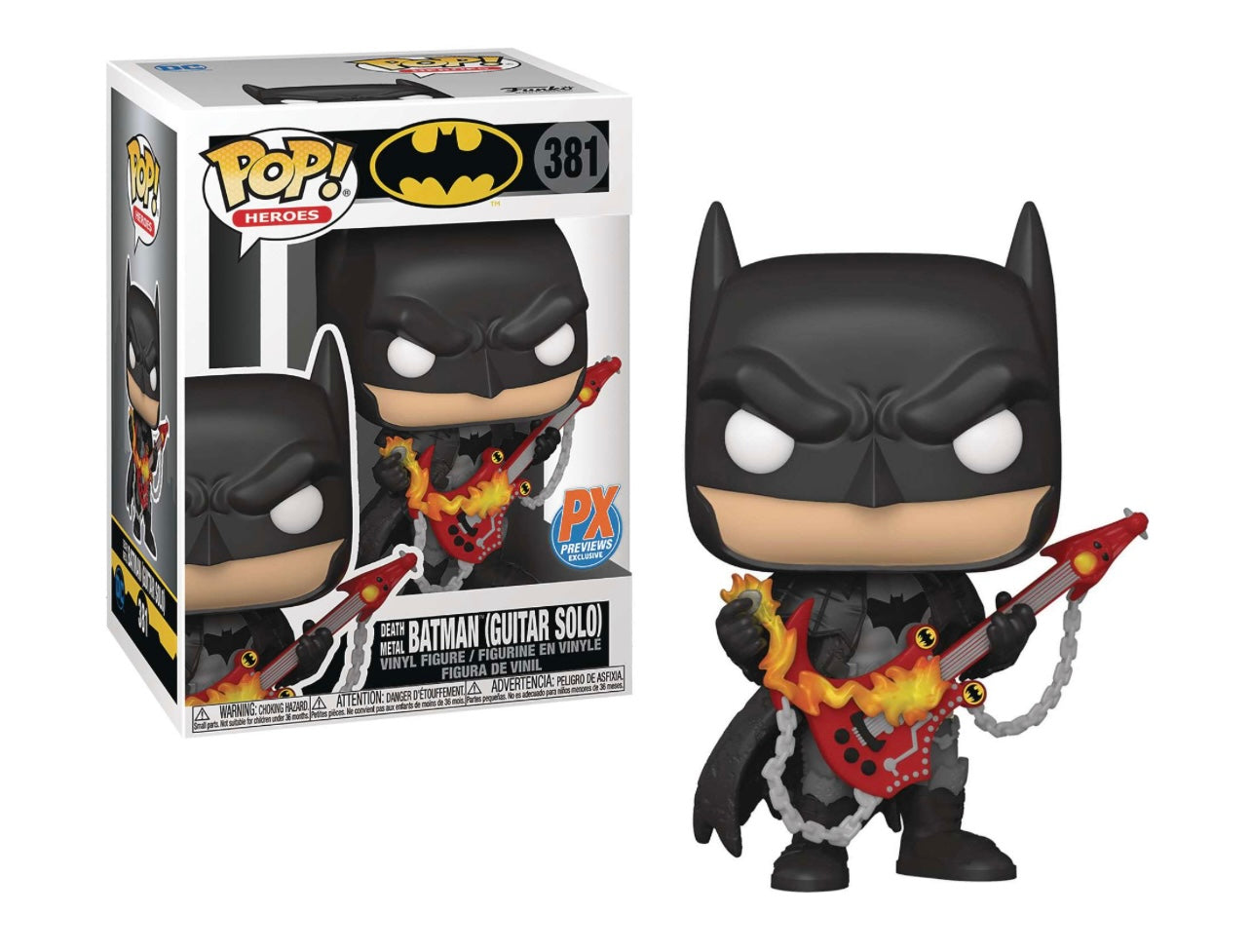 FUNKO POP! DC HEROES: DEATH METAL BATMAN (GUITAR SOLO)”PX EXCLUSIVE” #381