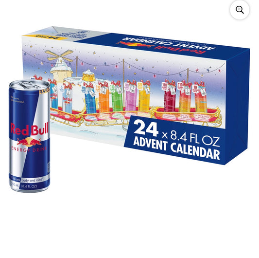 Red Bull Energy Drink Variety Advent Calendar Pack,  with 80mg Caffeine,  Taurine & B Vitamins,  8.4 fl. oz.