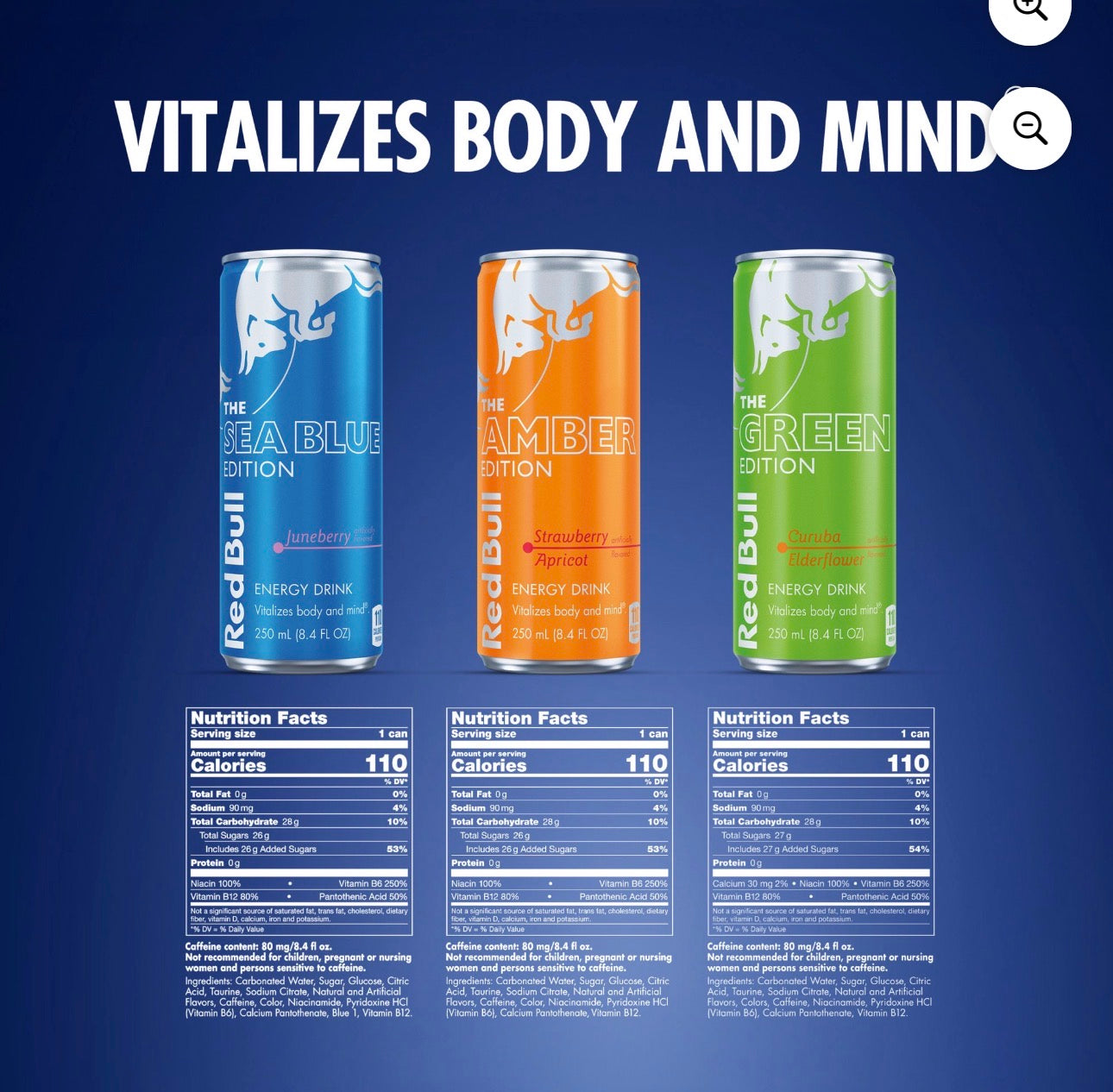 Red Bull Energy Drink Variety Advent Calendar Pack,  with 80mg Caffeine,  Taurine & B Vitamins,  8.4 fl. oz.