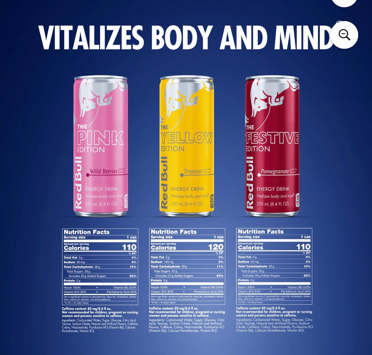 Red Bull Energy Drink Variety Advent Calendar Pack,  with 80mg Caffeine,  Taurine & B Vitamins,  8.4 fl. oz.