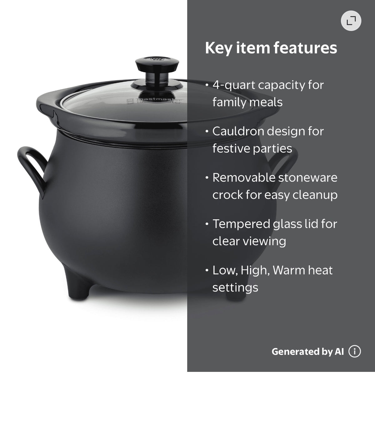 Toastmasters Cauldron Slow Cooker