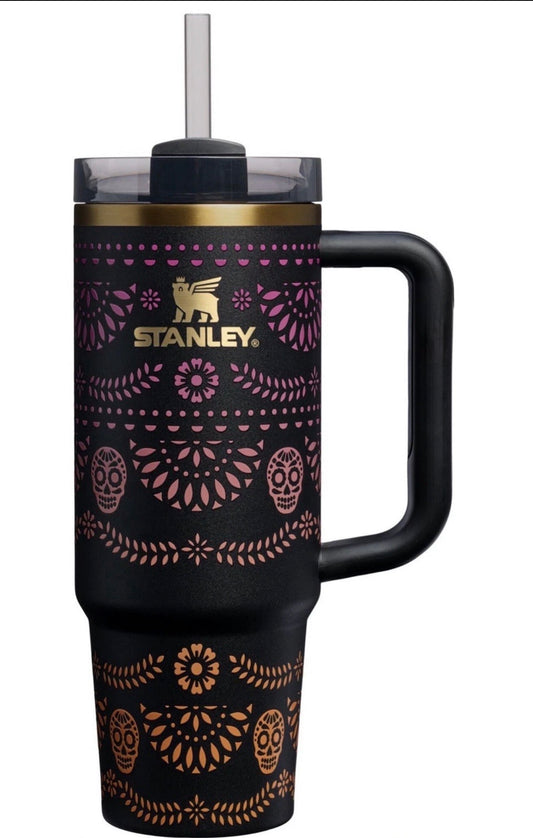Stanley Dia De Los Muertos Tumbler Midnight Catrina 30 oz Quencher H2.0