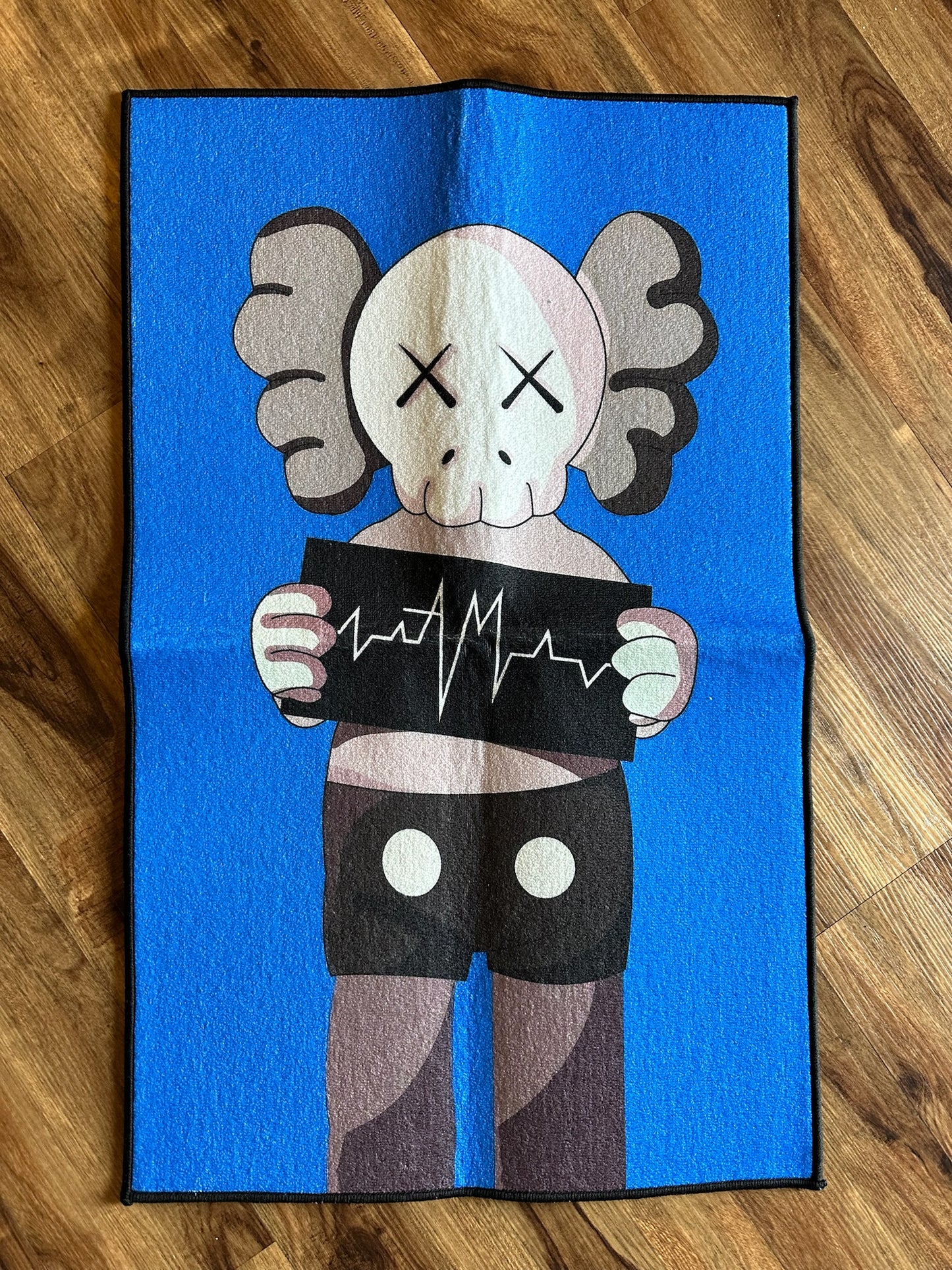 KAWS Heartbeat Blue Hypebeast Rug