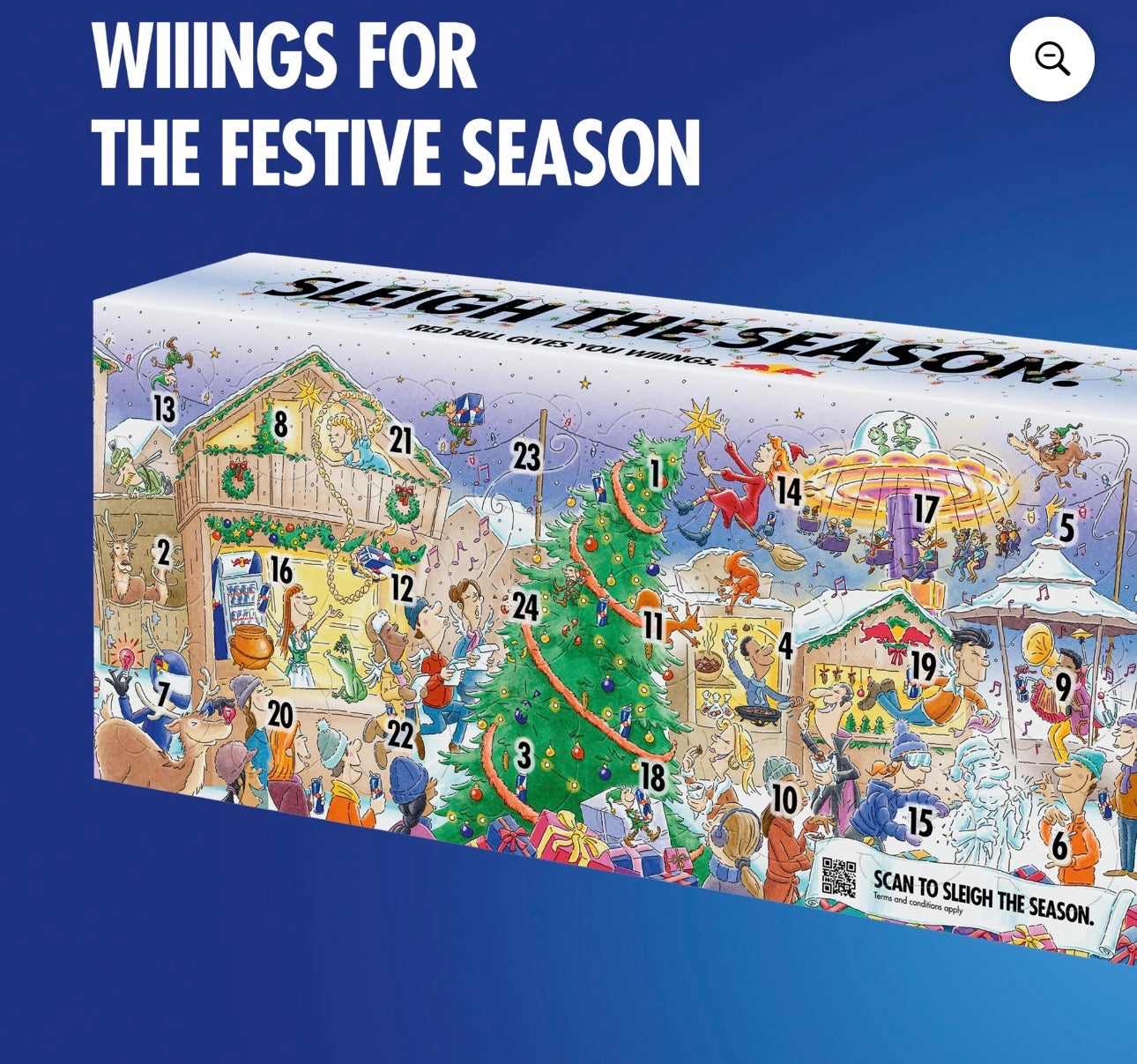 Red Bull Energy Drink Variety Advent Calendar Pack,  with 80mg Caffeine,  Taurine & B Vitamins,  8.4 fl. oz.