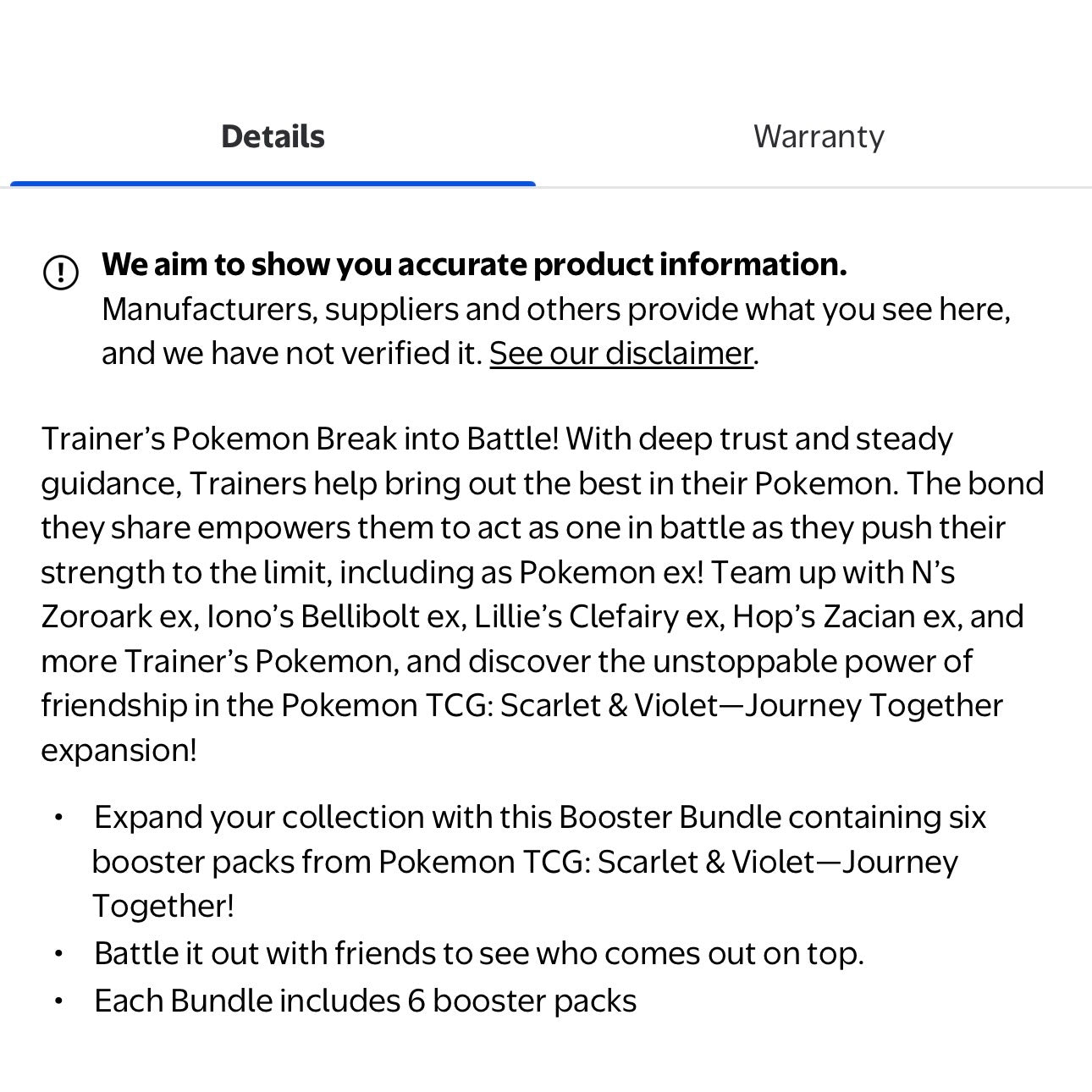 Pokemon Journey Together Booster Bundle