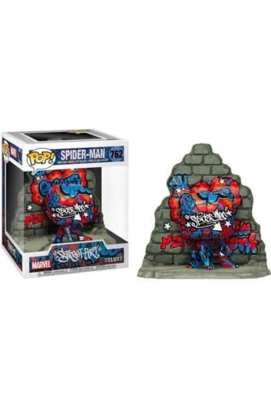 FUNKO POP! DELUXE:MARVEL STREET ART COLLECTION SPIDER-MAN **GAMESTOP EXCLUSIVE** #762