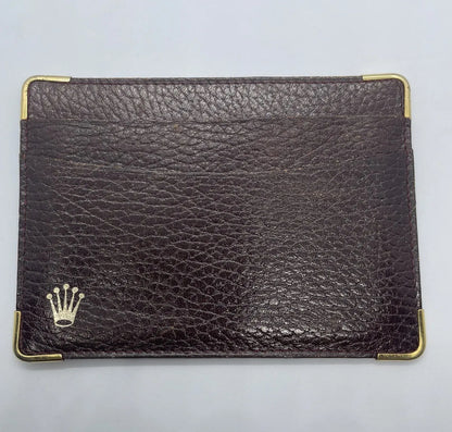 Rolex Card Holder Burgundy & Gold