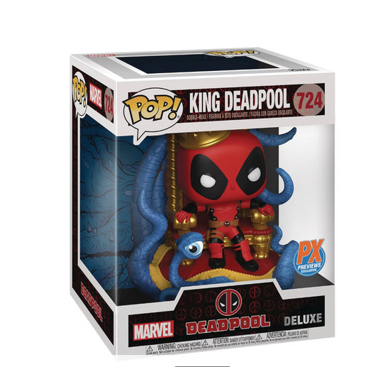 FUNKO POP! DELUXE: MARVEL HEROES KING DEADPOOL ON THRONE #724