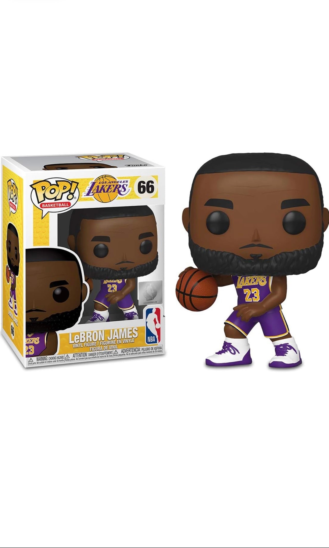 FUNKO POP!BASKETBALL LAKERS LEBRON JAMES HOME JERSEY #66