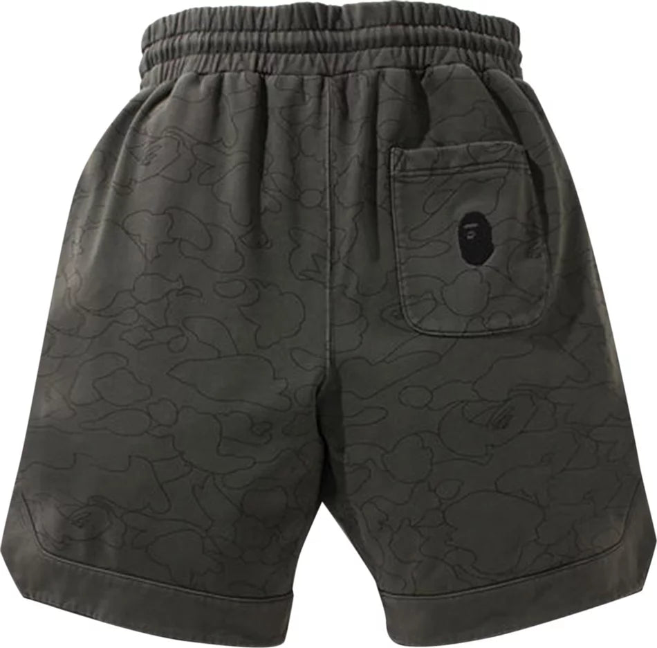 BAPE Line 1st Camo Washed Sweat Wide Fit Basketball Shorts “Black”