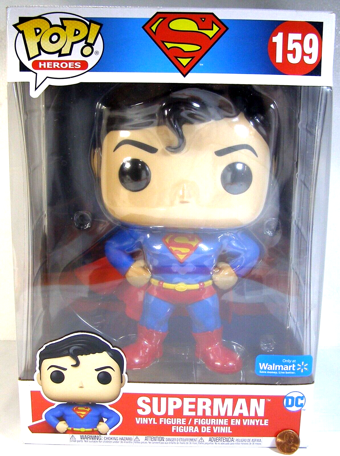 Funko Pop! Vinyl Jumbo 10": DC Comics - Superman (10 inch) - Walmart (WMT) (Exclusive) #159