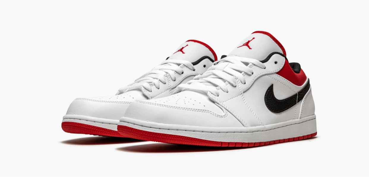AIR JORDAN 1 LOW GS “White / Gym Red"
