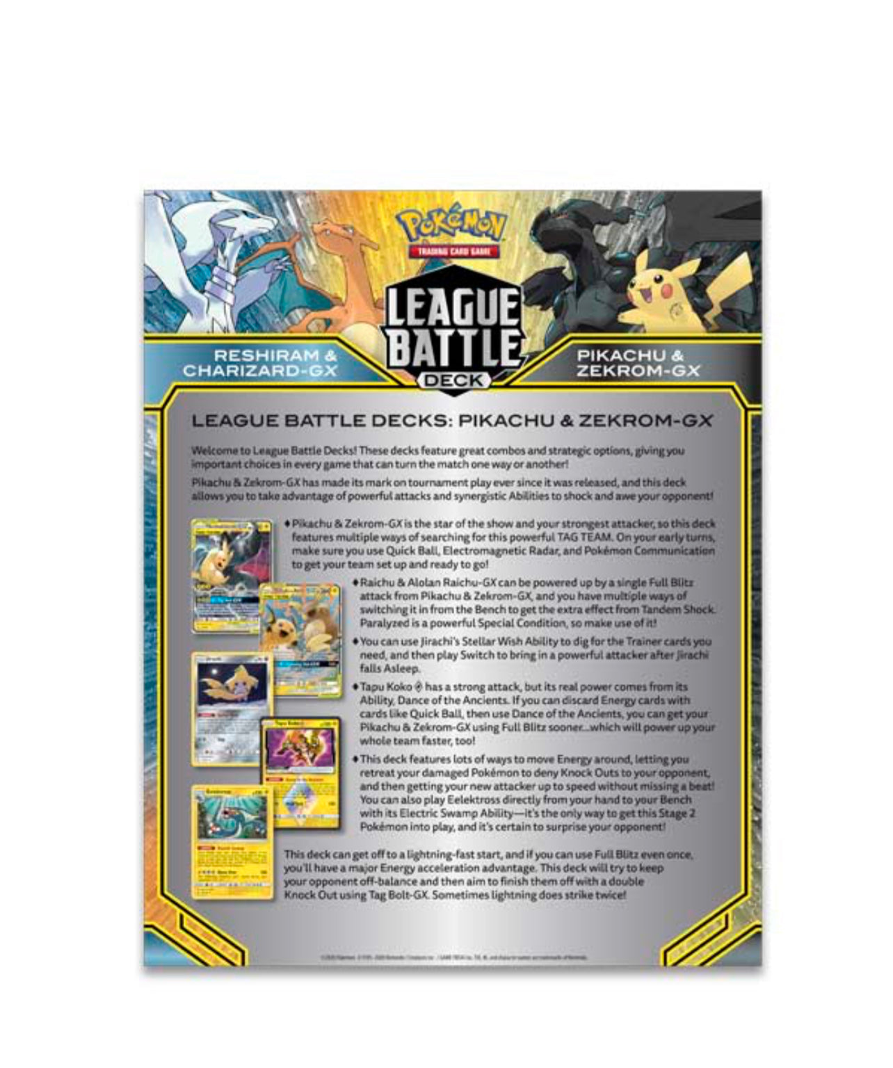 Pokémon TCG: Pikachu & Zekrom-GX League Battle Deck