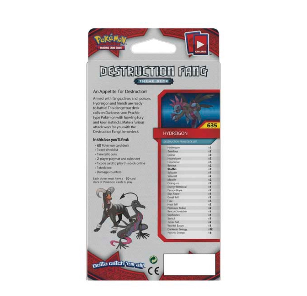 Pokémon TCG: Sun & Moon- Crimson Invasion Destruction Fang Theme Deck