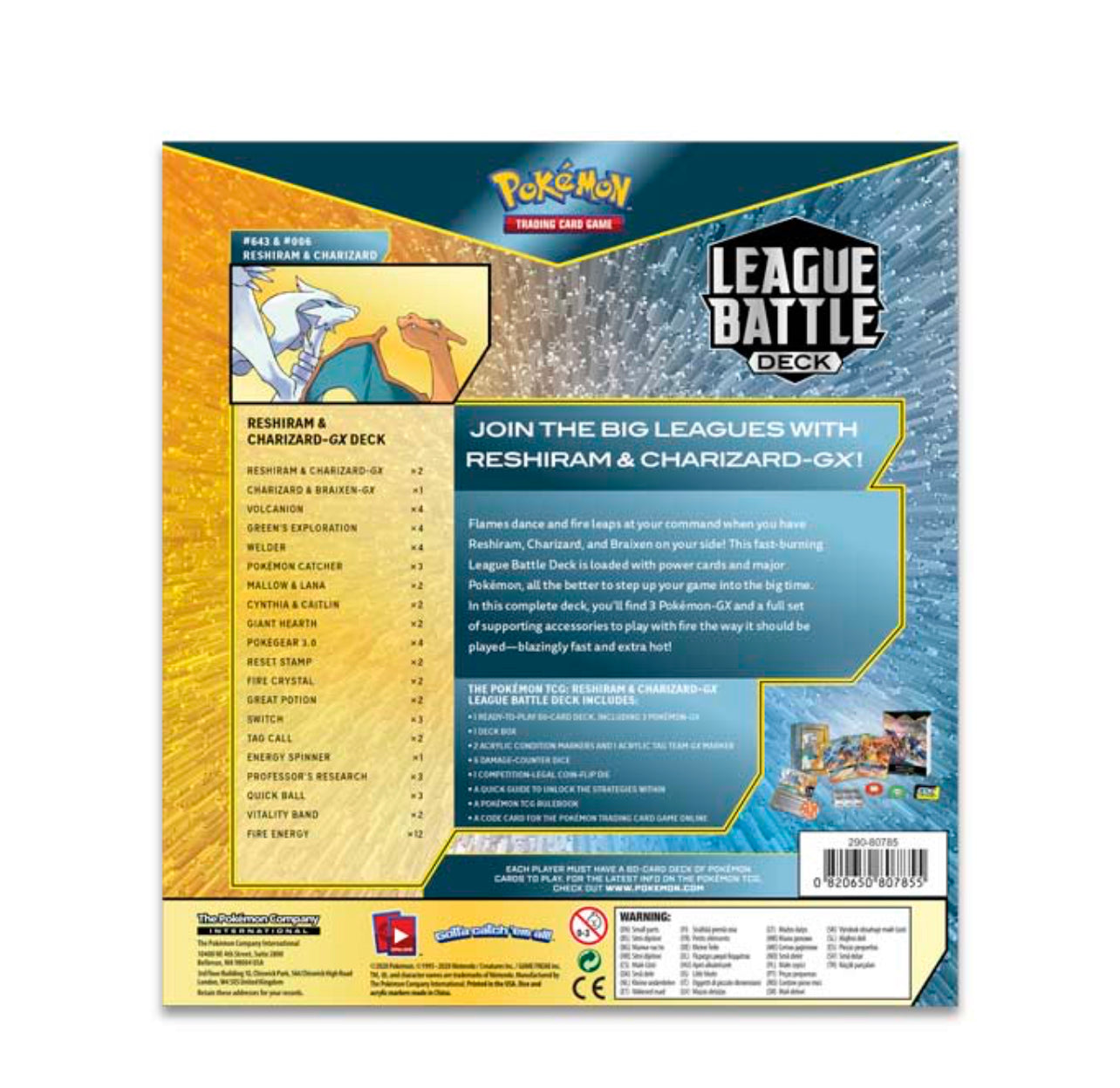 Pokémon TCG: Reshiram & Charizard-GX League Battle Deck