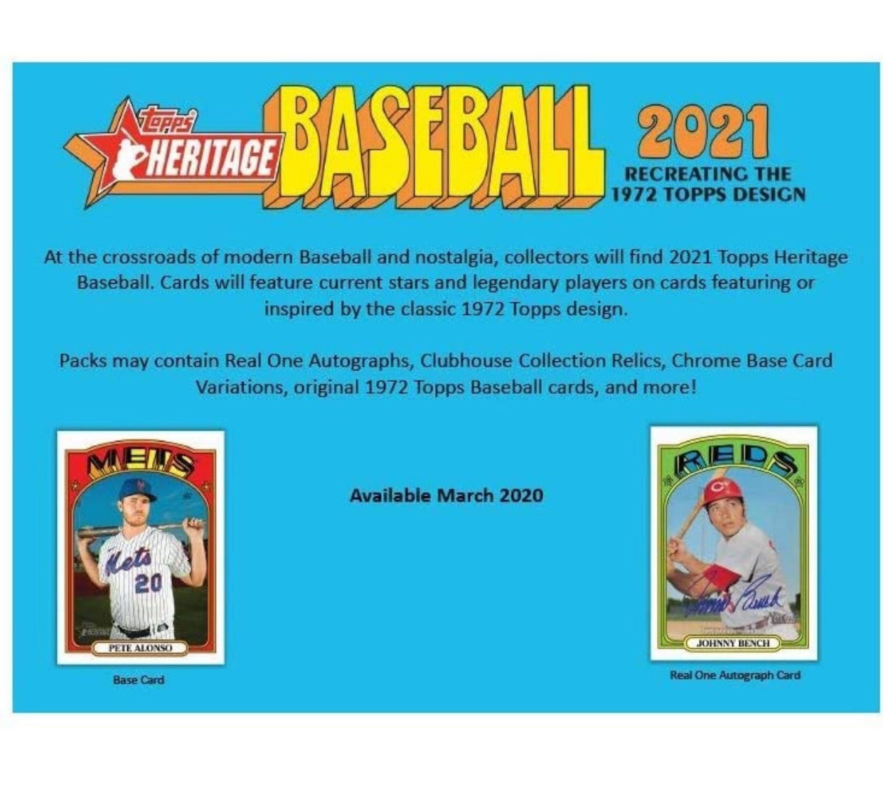 Topps 2021 Heritage Baseball Hanger Pack